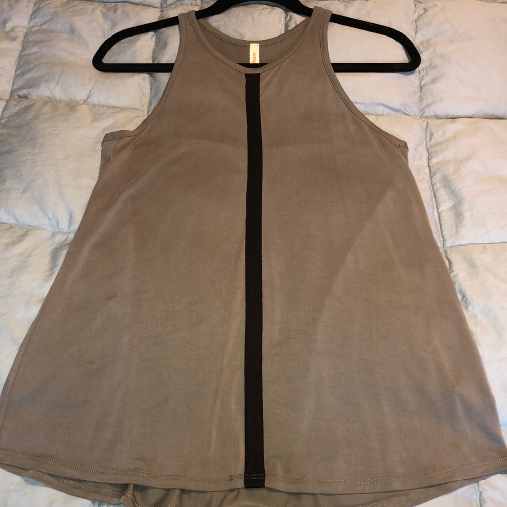 NWOT - Gray with Black Stripe Top by Orange Creek